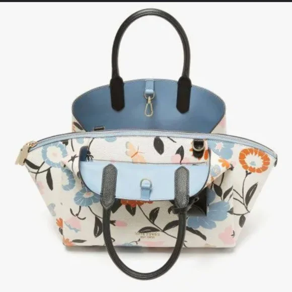 Kate Spade- Avenue Floral Garden Medium Satchel (Multicolor 🩵🩷) - Picture 5 of 15
